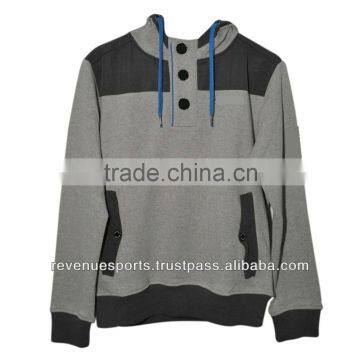 Fashion hoodies/Long length hoodies/cotton hoodie in grey color/100% cotton hoodie in fleece