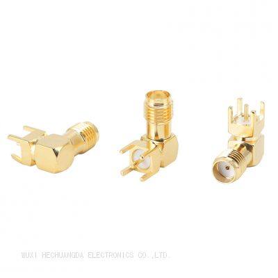 SMA KWE RF Adapter Female Jack Connector Right Angle Solder Type Antenna CONNECTOR PCB Mount 14.5MM photo-3