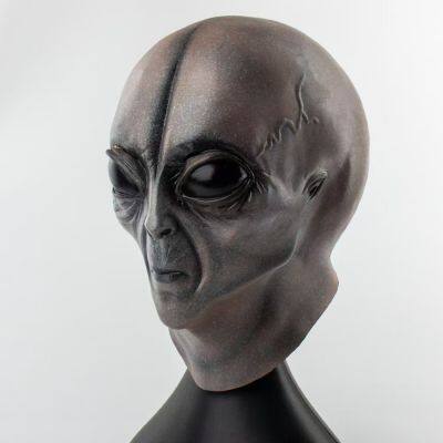 Alien Face Mask Halloween Prank UFO Party Cosplay Full Head Latex Masks photo-3