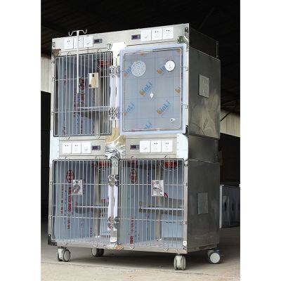 Pet Hospital Boarding Cage for Cats and Dogs, Made of Stainless Steel. photo-4