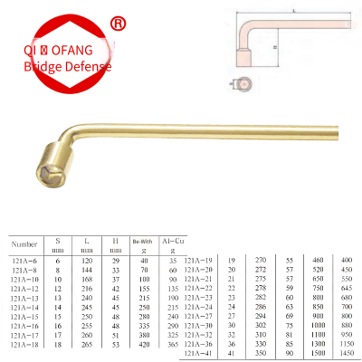 Explosion-proof L-shaped Socket Wrench Made of Beryllium Bronze and Aluminum Bronze, Qiaofang Brand Non-sparking Tool photo-3