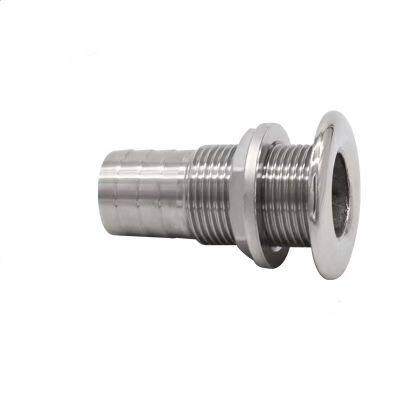 Marine Parts 316 Stainless Steel Thru-Hull Valve Fitting Steel Boat Thru Hull Thru Drain Connector photo-2