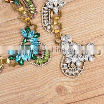 Fashion Gemstone Blue Turquoise Bead Chain Druzy Pendant Necklace For Women photo-3