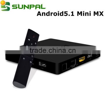 Beelink Newest Amlogic S905 Android Tv Box Mini Mx With Android 5.1 Os 1g 8g EMMC 1000M BT Gigabit streaming box