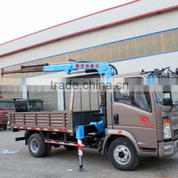 2015 hot sale low price howo euro2 2Ton mini Truck Mounted Crane for sale made in china