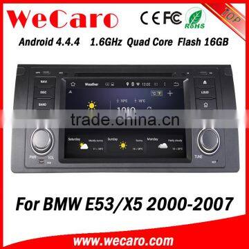 Wecaro Android 4.4.4 car dvd player double din navigation system for bmw x5 car stereo 16GB Flash 2000-2007