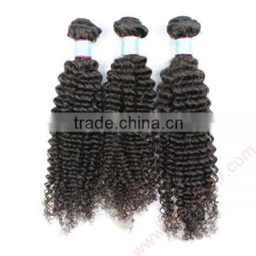 Factory price 5A premium kinky curly virgin peruvian human hair weaving