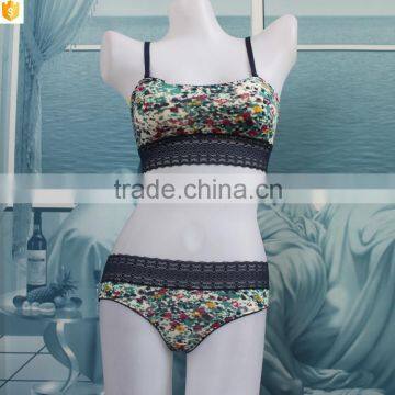 Unique stylish oem service floral printed training bra