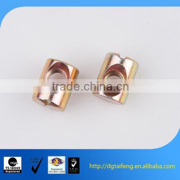 color zinc coated carbon steel cross dowel nut