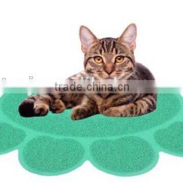 paw shaped cat litter mat/traps litter Effectively/durable, Washable cat mat