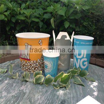 46/85oz Disposable Popcorn Printed PE Coated Paper Cup