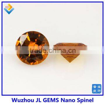 Synthetic Round Nano Spinel Loose Yellow Spinel Stone for Wax Setting photo-2
