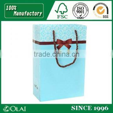 Custom Design Green Gift Shopping Paper Bag