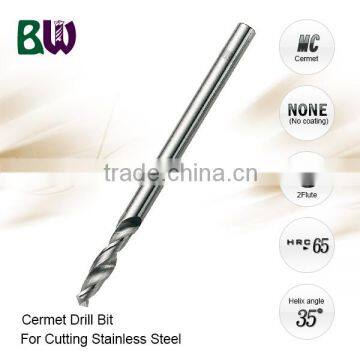 Cermet Material Drill Bit For Cutting Stainless Steel Material