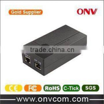 ShenZhen ONV Company 10/100M single port poe injector AC 15.4W for IP camera I25.5W per port