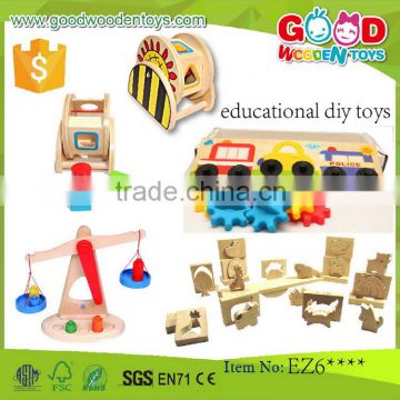 EN71/ASTM good quality kids wooden toy OEM/ODM educational diy toys for sale