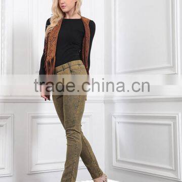 Latest Lady Suede Vest Jacket Dress Designs Women Tops Designs Wholesale Quality Choice photo-2