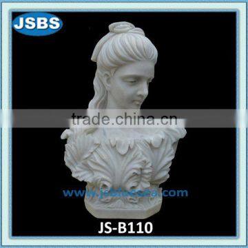 custom design white beautiful girl marble bust