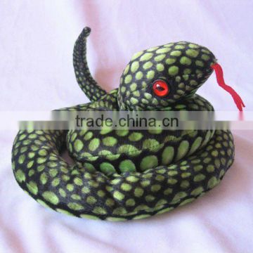 Plush green snake toy