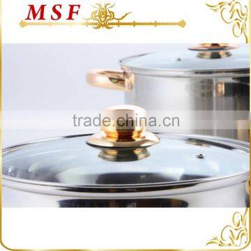 3 Layers Glass Lid Stainless Steel Steamer Pot With Welded Handles photo-5