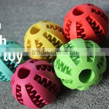 Orange Rubber Dog Chew Pet Ball with Teeth ,dog toy 2015