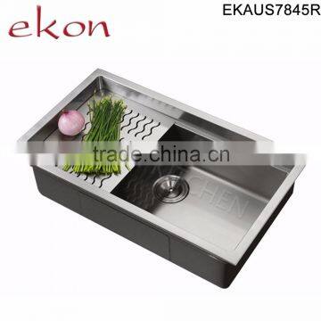 1.2mm Thickness Single Bowl Handmade Stainless Steel Under Counter Sinks