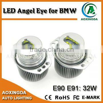 Non-LCI E90 E91 LED angel eyes halo ring 32W