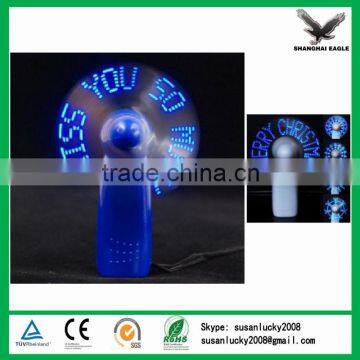 Best Price Advertising Mini USB Fan With Flashing Message (directly from factory)