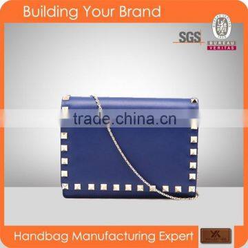 S147 Navy Blue PU Synthetic Leather Evening Clutch for Women                        
                                                Quality Choice