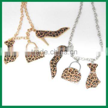 Lady Charms With Leopard Pattern Necklace photo-3