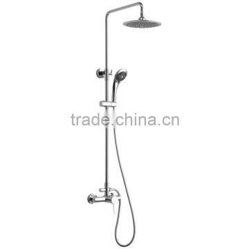 High Quality Brass Round Rainfall Shower Head Set, Polish and Chrome Finish, Wall Mounted