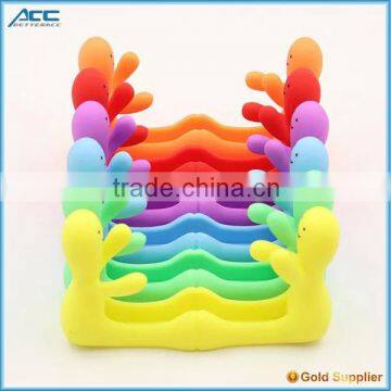 new design sliding soft touch silicone business name card holder