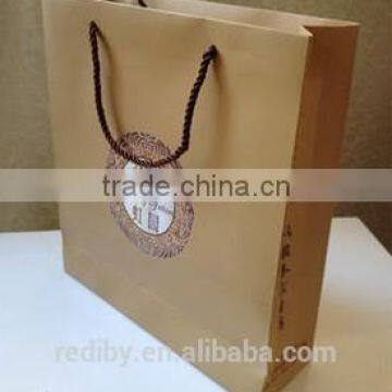 Custom Logo Recycle Brown Paper Shopping Bags Wholesale photo-5