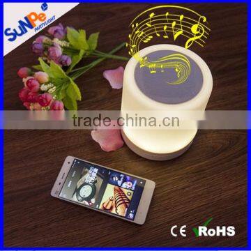 2016 Hot Sale Product no mushroom/Cylinder Portable Bluetooth Speaker Lamp with FM Radio USB SD Card Reader