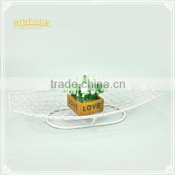 Custom Metal White Wire Storage Basket Stand for Home Deco photo-4