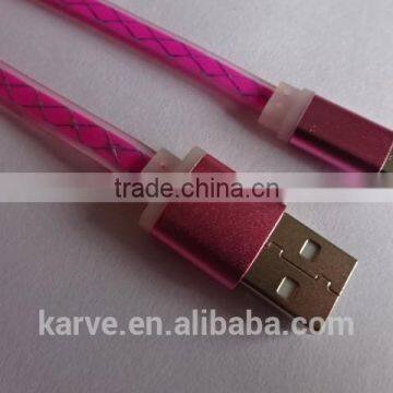 Original quality aluminium braided micro data/usb cable for android phone