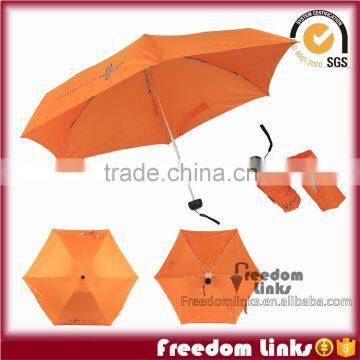 19 inch 6K Orange Smart 5 Folding Umbrella Custom Logo
