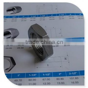 150lbs stainless steel thread pipe fittings Hexagonal nut