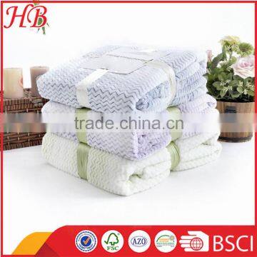 good quality 100% polyester embossed flannel fleece blanket