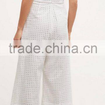 White off Shoulder Hollow Out Stylish Womens Jumpsuit photo-3