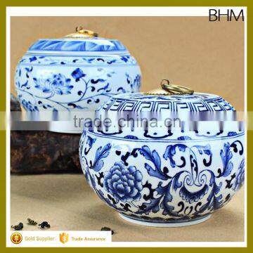 2016 Handpinted blue and white porcelain mini ginger jars for home decoration