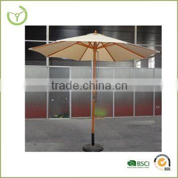Wood + fabric wind resist portable beach umbrella frame