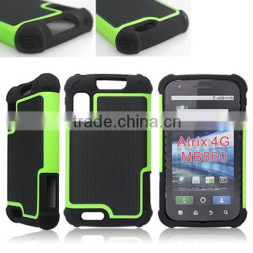 Three layers combo case cover for Motorola Atrix 4G MB860