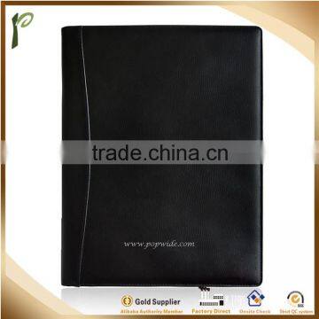 Popwide high quality genuine leather or PU Book cover, leather executive folder