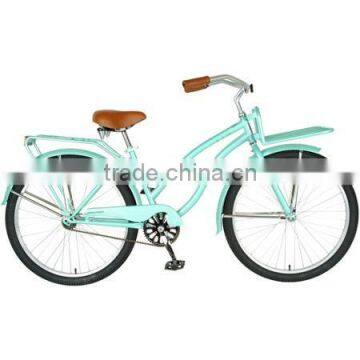 Unisex blue bike single speed chopper beach bike steel beach cruiser bike factory