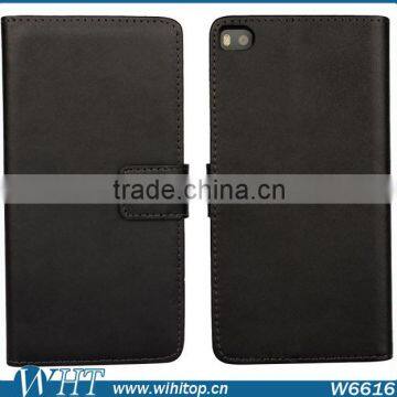 Leather Card Slot Flip Cover with Stand for Huawei Ascend P8 Case