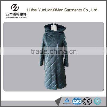 Long Leather Duck Down Jacket/coat/overcoat From China Garment Factory