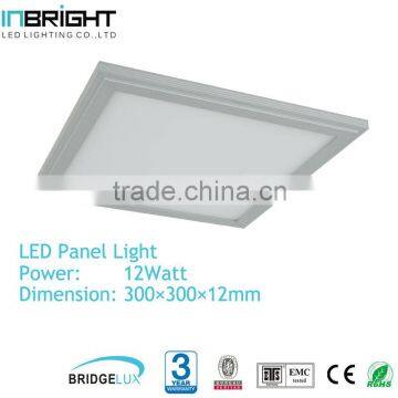 high brightness slim 300x300 led panel light 12w