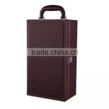 China Manufacturer Luxury Custom Design PU Leather Wine Box photo-4