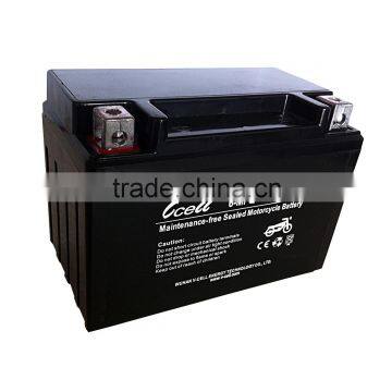 mf lead acid battery 6-MFQ-9B2 12V9AH for motorcycle